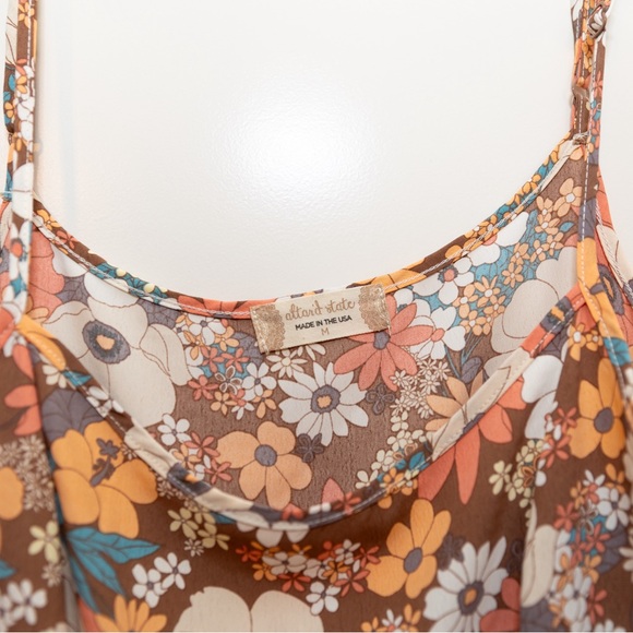 Altar’d State Floral Orange Adjustable Strap Mini Dress - Picture 8 of 10